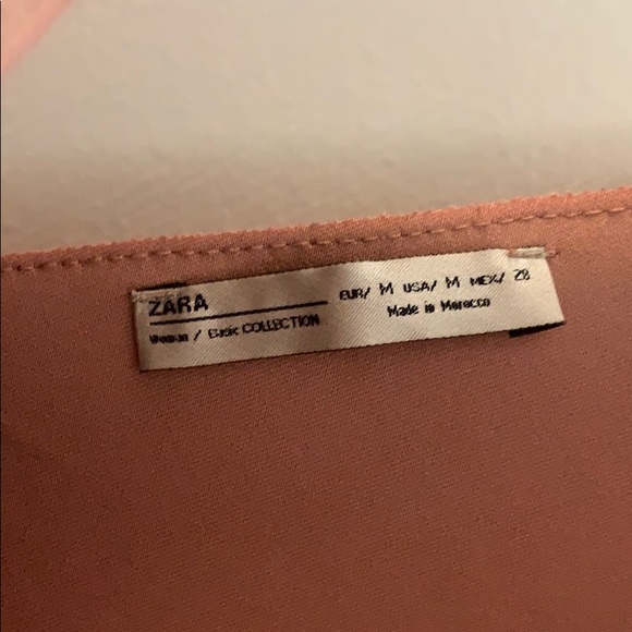 Zara Blush Pink Faux Suede mini dress Size Medium - Picture 3 of 6